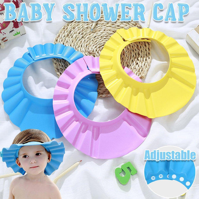 Adjustable Waterproof Shampoo Cap Splash Guard Hat for Bath and Hair Washing