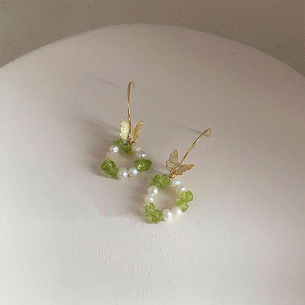Butterfly Earrings Pearl Earrings Fashion Statement Jewelry Women Trendy