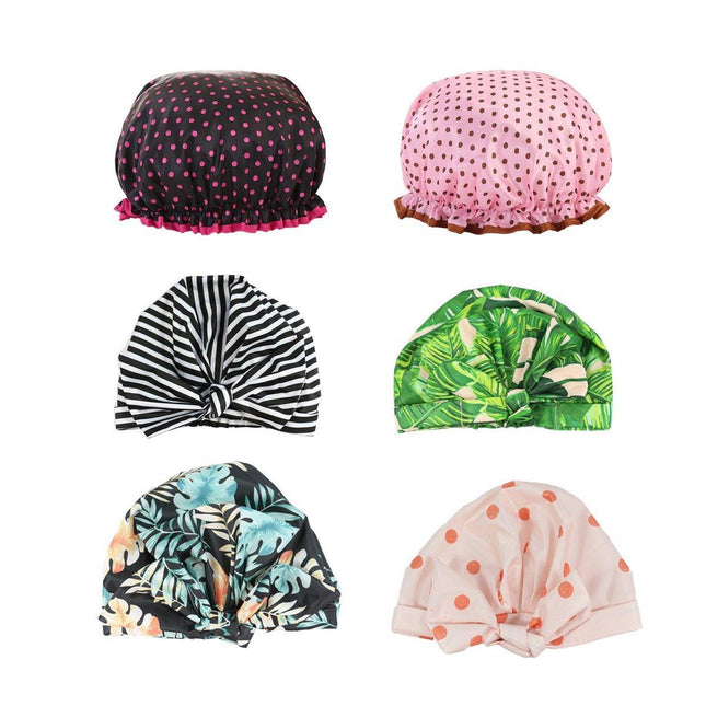 Woman Shower Cap Reusable Long Hair Large Turban Bathroom Waterproof Hair Cap
