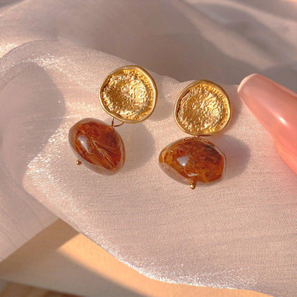 Vintage Style Curry Earrings For Women Elegant Premium Look Fashion Jewelry