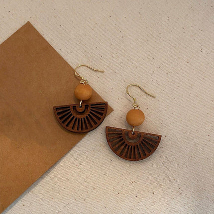 Chinese Fan Earrings Elegant Design Traditional Style Jewelry Women Fashion