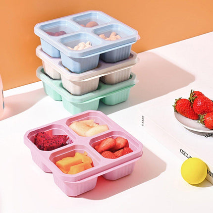 8PCS Wheat Straw Food Storage Containers Snack Candy Fruit Lunch Fresh Box Set