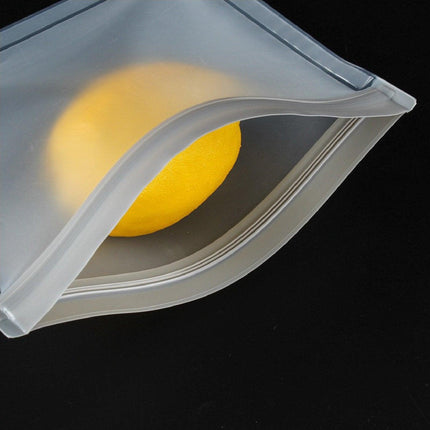 10pcs Reusable Frosted Food Storage Bags Ziplock Transparent Fresh Keeping