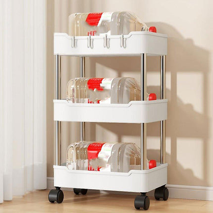 Multi Layer Rolling Storage Cart Kitchen Bathroom Organizer Shelf with Wheels