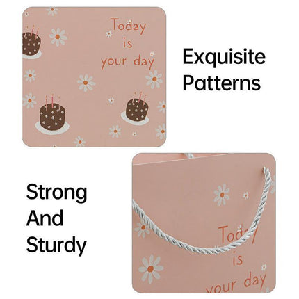 25pcs 14x15x7cm Creative Cartoon Paper Gift Bags Tote for Students Birthday Parties