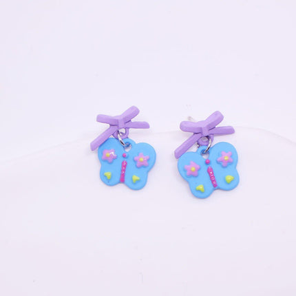 Butterfly Star Bow Stud Earrings Set for Women Fashion Jewelry Accessories