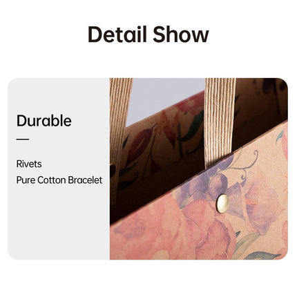 10pcs Vintage Rose Paper Gift Bags Tote for Weddings Birthday Party Favors