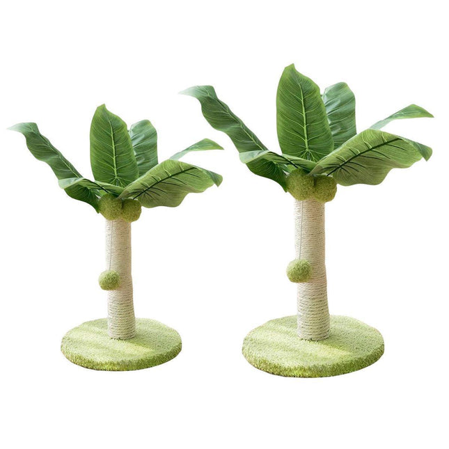 Cat Scratching Coconut Tree Kitten Post Sisal Covered Scratcher Pole Toy 32/38cm