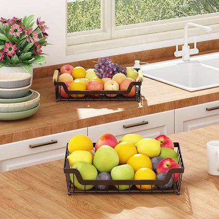 Household Double Layer Kitchen Storage Rack Removable Fruit Vegetable Organizer