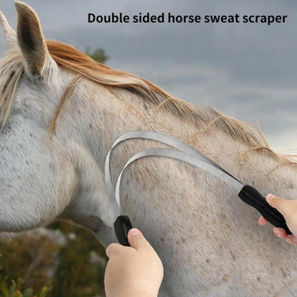 Horse Sweat Scraper Serrated Grooming Tool For Cleaning And Shaving Harness