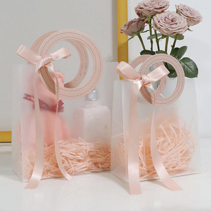 20PCS PP Frosted Gift Bags Plastic Transparent Wedding Tote Birthday Packaging