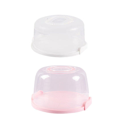 Reusable Plastic Cupcake Carrier Box Transparent Handle Cake Container