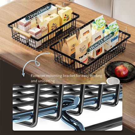 Household Double Layer Kitchen Storage Rack Removable Fruit Vegetable Organizer