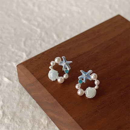 Star Shaped Earrings Women Elegant Temperament Stylish Fashion Jewelry Accessory