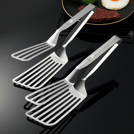 Stainless Steel Steak Tongs Multi-Functional Kitchen Tool for BBQ and Fried Fish