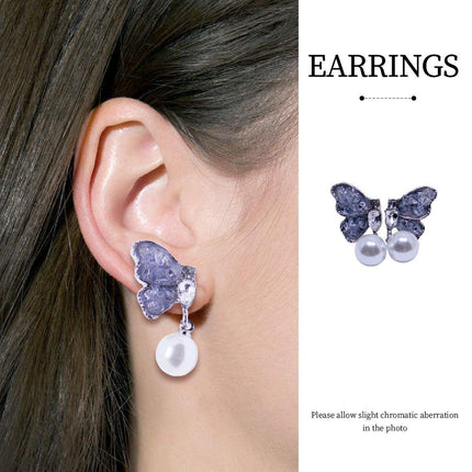 Butterfly Stud Earrings for Women Elegant Jewelry Cute Fashion Earrings for Girl