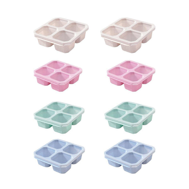 8PCS Wheat Straw Food Storage Containers Snack Candy Fruit Lunch Fresh Box Set
