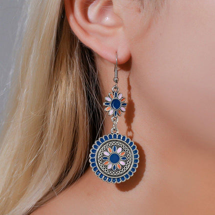 Bohemian Sculpted Dreamcatcher Earrings Unique Jewelry for Women Ethnic Style