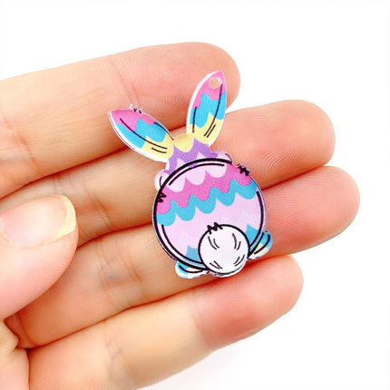 Easter Acrylic Bunny Earrings Cute Cartoon Rabbit Jewelry Spring Holiday Gifts