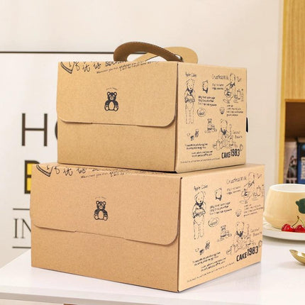 6/8 Inch Birthday Cake Boxs Set Ideal for Cake Transport and Presentation