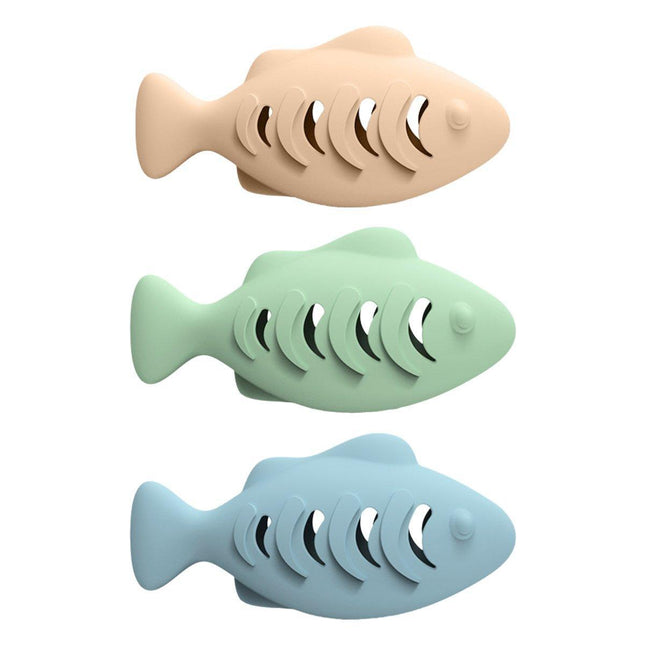 Interactive Cat Toys Fish Leaky Food Dispenser Fun Pet Play Chew Toy Durable