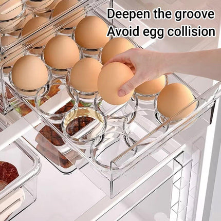 18Compartment Egg Storage Box Stackable Drawer for Kitchen Home Refrigerator Use