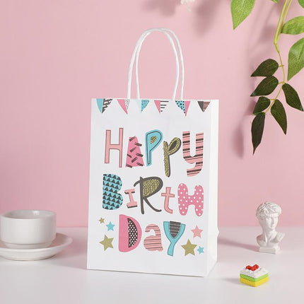 30X Premium Kraft Paper Tote Bag Durable Stylish High Capacity Birthday Gift Handbag