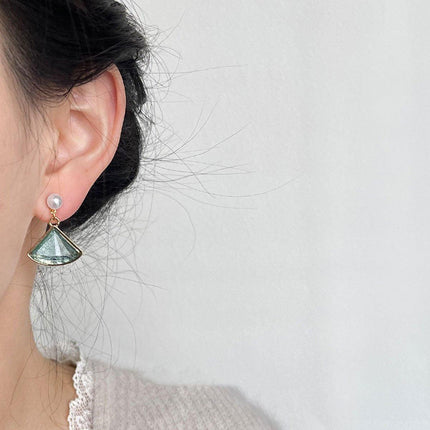 Mori Ginkgo Leaf Earrings Vintage Jewelry for Women Nature Inspired Stud Earring