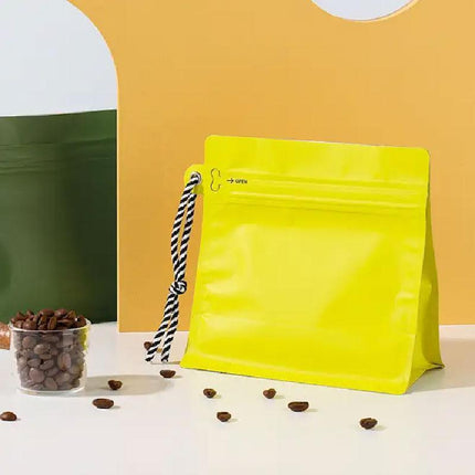 20 Pack Sealed Tea Coffee Bags Heat Seal Zipper Hang Rope Aluminum Foil Storage