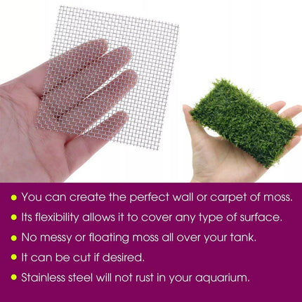 10pcs Stainless Steel Wire Mesh for Water Plants Fish Tank Aquarium Decoration