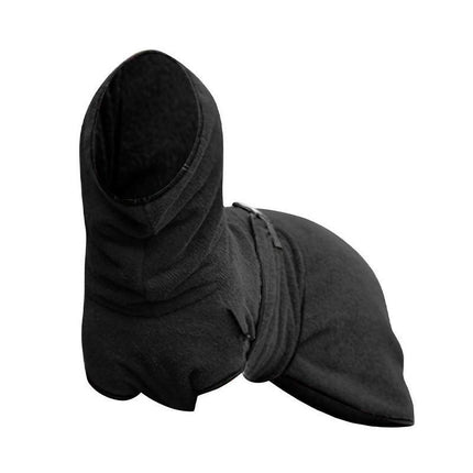 Pet Bathrobe Clothes Dog Towel Drying Robe Soft Warm Super Absorbent Black - Aimall