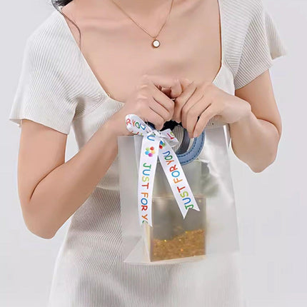 20PCS PP Frosted Gift Bags Plastic Transparent Wedding Tote Birthday Packaging