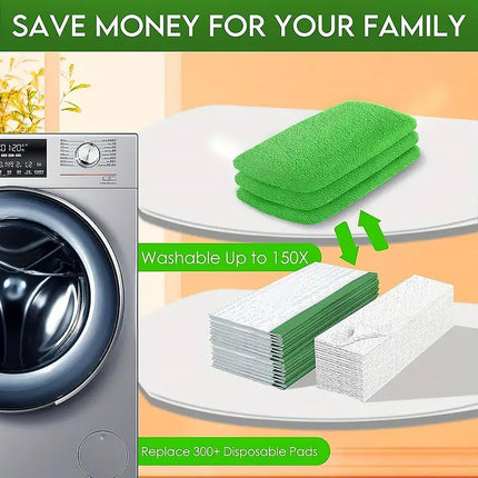 10PCS Replacement Mop Cloth Water Absorbent Wet Dry Refill Cover Household Tool