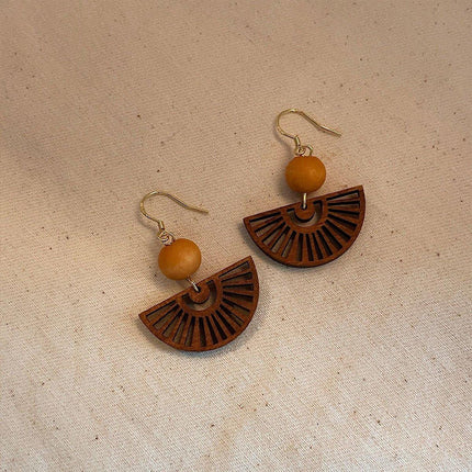 Chinese Fan Earrings Elegant Design Traditional Style Jewelry Women Fashion