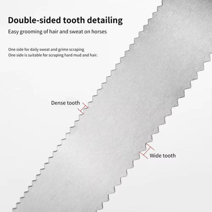 Horse Sweat Scraper Serrated Grooming Tool For Cleaning And Shaving Harness