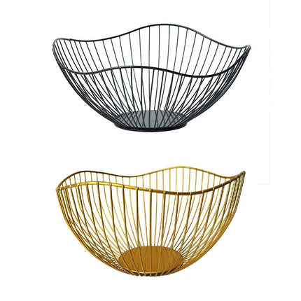Large Iron Fruit Storage Basket Home Decor Snack Candy Plate Living Room Basket