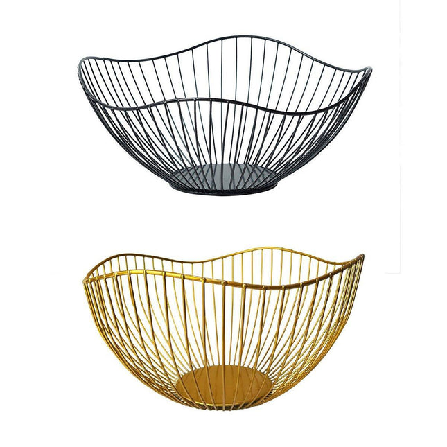 Large Iron Fruit Storage Basket Home Decor Snack Candy Plate Living Room Basket