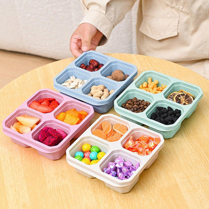 8PCS Wheat Straw Food Storage Containers Snack Candy Fruit Lunch Fresh Box Set