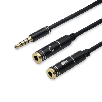 3.5mm AUX Cable Mic Audio Splitter Extension Headphone Adapter Male to Female - Aimall