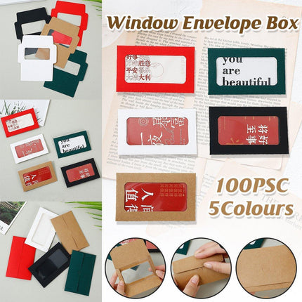 100pcs Without Card 10x6cm Envelopes Window Envelopes Mini Postcard Gift Card
