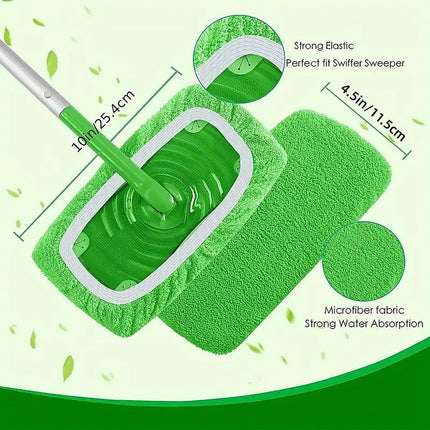 10PCS Replacement Mop Cloth Water Absorbent Wet Dry Refill Cover Household Tool