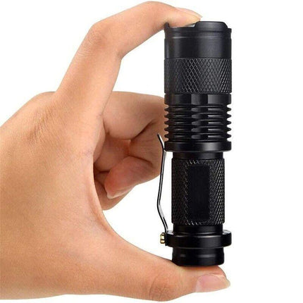 5/10x Mini Q5 LED Flashlight Torch Adjustable Focus Zoom Light Lamp 1200LM - Aimall