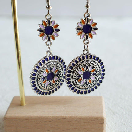 Bohemian Sculpted Dreamcatcher Earrings Unique Jewelry for Women Ethnic Style