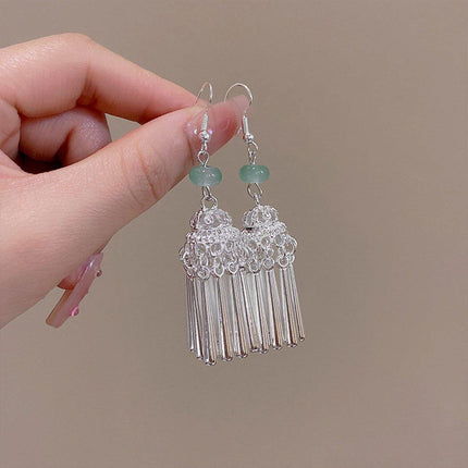 Vintage Ethnic Tassel Long Earrings Bohemian Jewelry Women Stylish Accessory