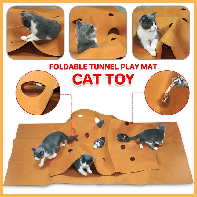 Pet Supplies Puppy Semi Enclosed Tunnel Cat Scratch Board Pad Toy Climbing Rack