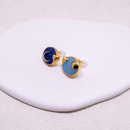 Vintage Sun Moon Heart Earrings Bohemian Style Jewelry for Women Trendy Fashion