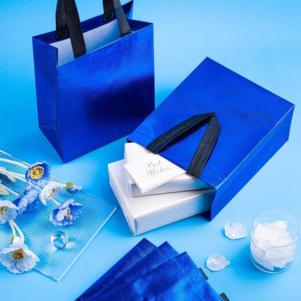 24pcs Laser Non Woven Gift Bags Tote Bags for Party Favor Wedding and Birthday