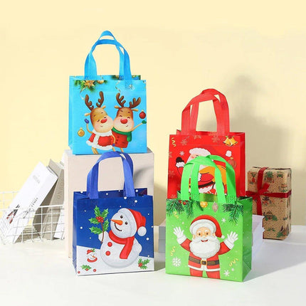 25pcs Non-Woven Birthday Gift Storage Bag Foldable Waterproof Christmas Handbag