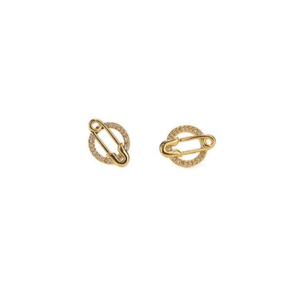 Planet Stud Earrings Paperclip Round Pinback Earrings Women Fashion Jewelry