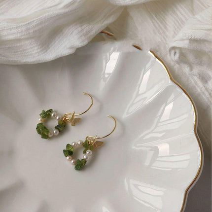Butterfly Earrings Pearl Earrings Fashion Statement Jewelry Women Trendy